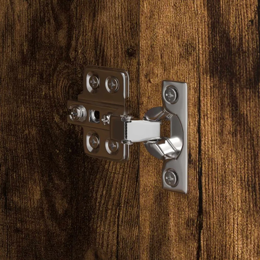 vidaXL Fürdőszoba Székény Füstös tölgy 40 x 30 x 100 cm Faanyag