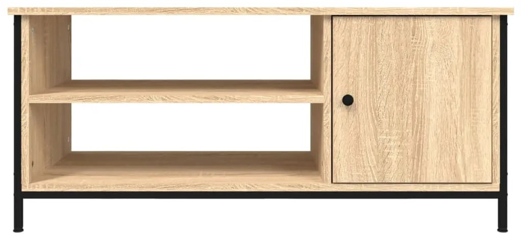 sonoma tölgyszínű szerelt fa TV-szekrény 100x40x45 cm