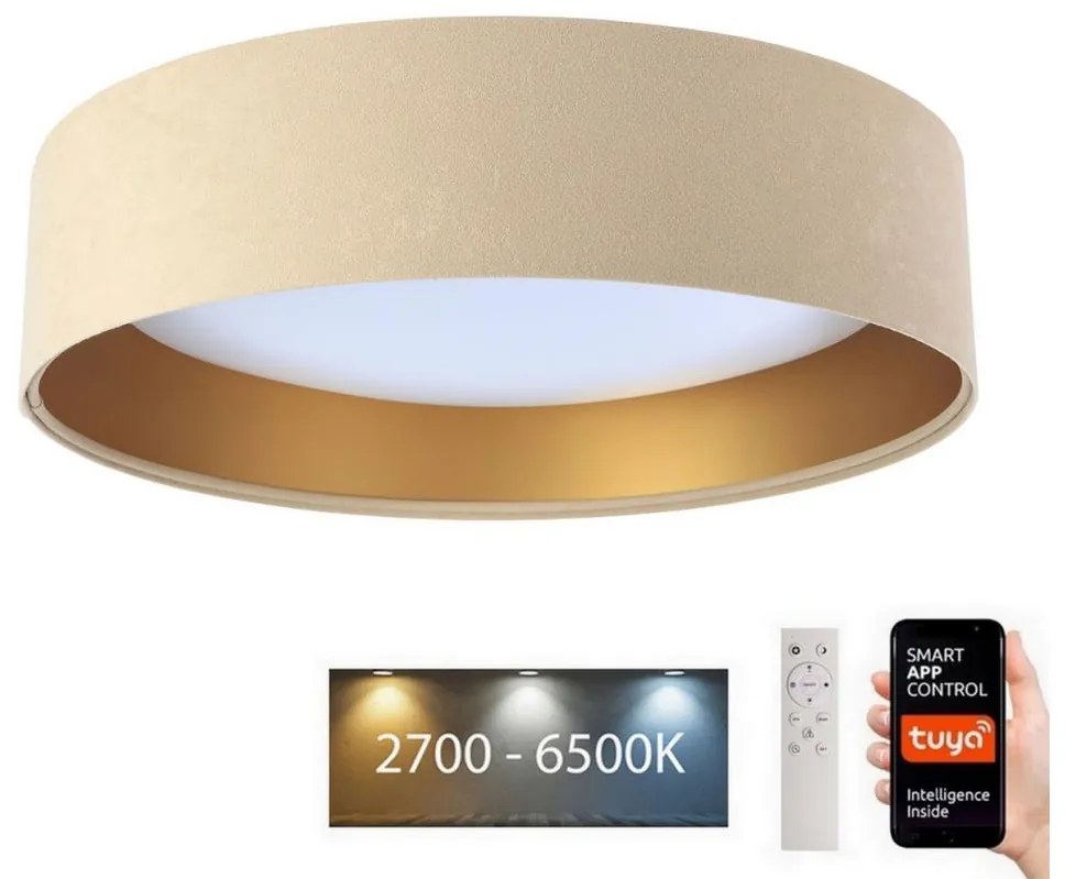 BPS Koncept LED Mennyezeti lámpa SMART GALAXY LED/24W/230V Wi-Fi Tuya bézs/arany + távirányító BS0508