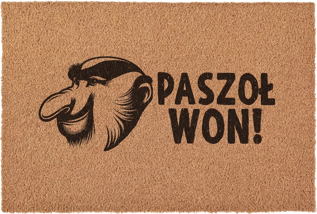 Lábtörlő Paszov Won orrszarvú Janusz az ajtóhoz Kókusz ajándék 60x40