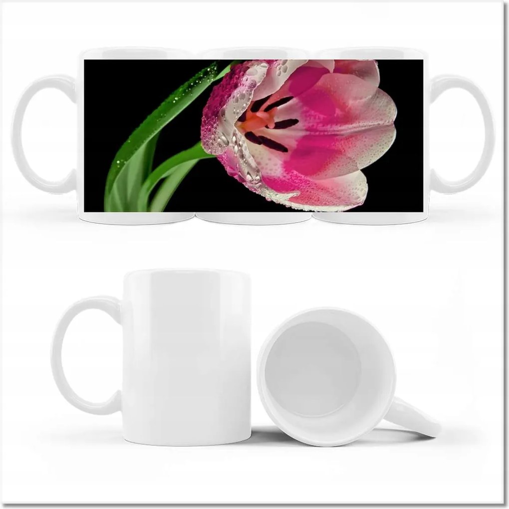 Fényképes bögre Rózsaszín tulipán