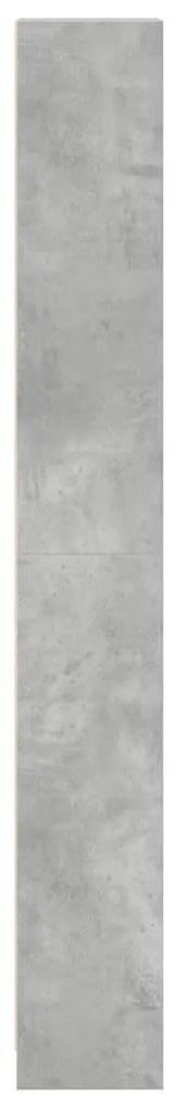 betonszürke szerelt fa könyvespolc 40 x 24 x 176 cm