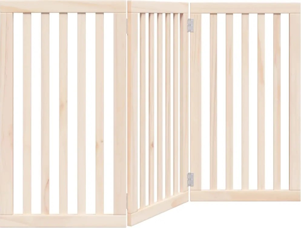 vidaXL összecsukható kutyakapu 3 panelből, 150 cm, nyárfa