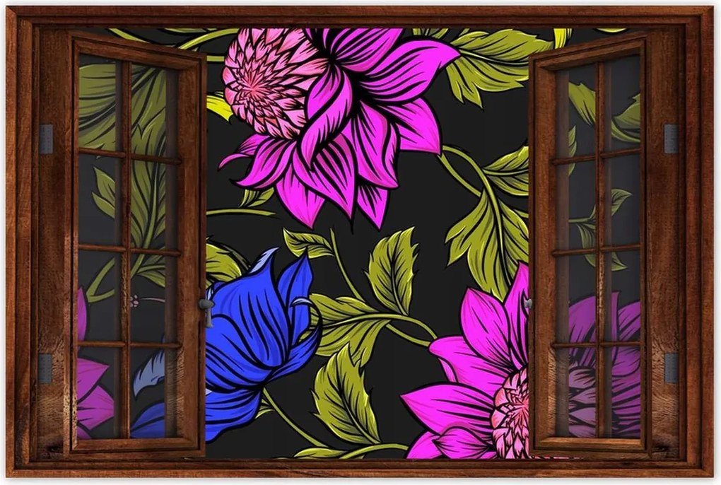 Poszterek 90x60 Virágok Levelek