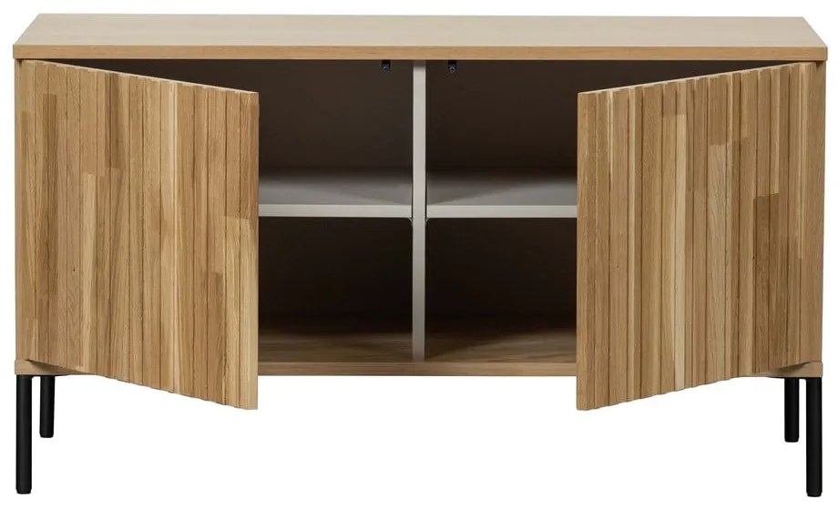 Natúr színű TV-állvány tölgyfa dekorral 100x56x44 cm Gravure – WOOOD