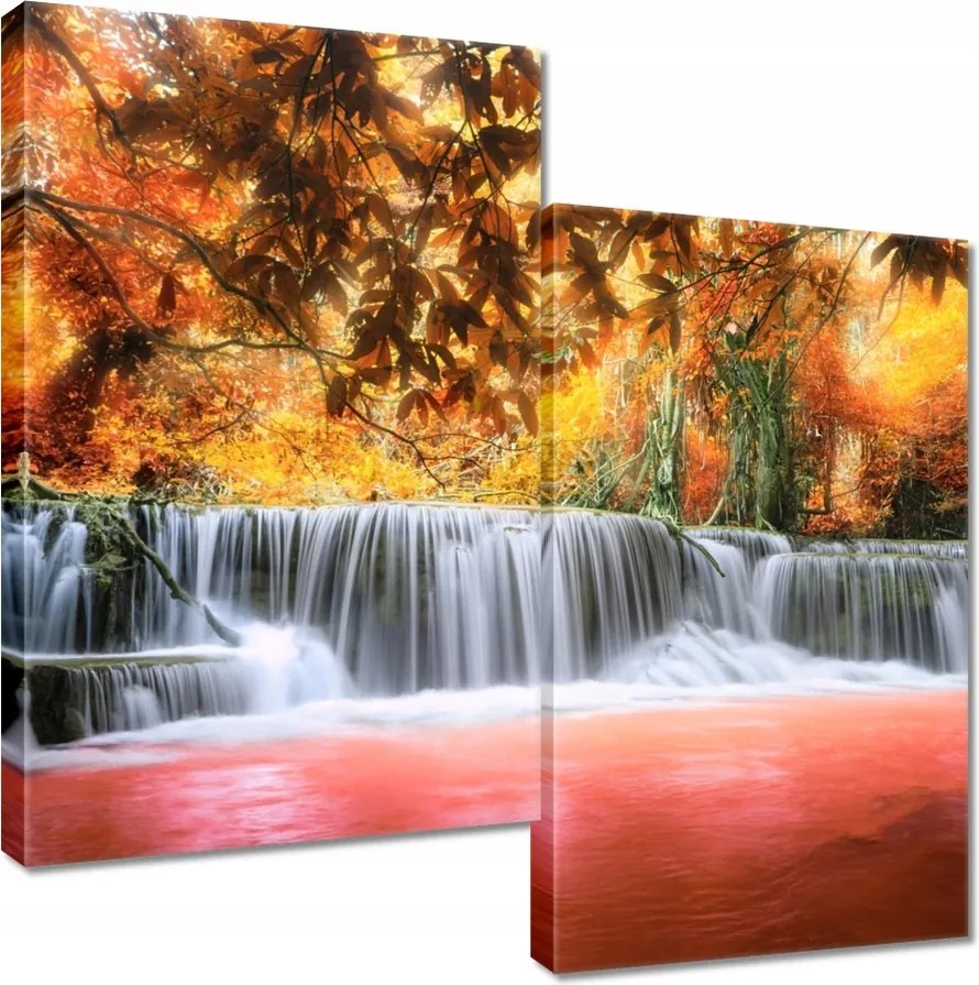 Vászonkép 60x60 Narancssárga vízesés