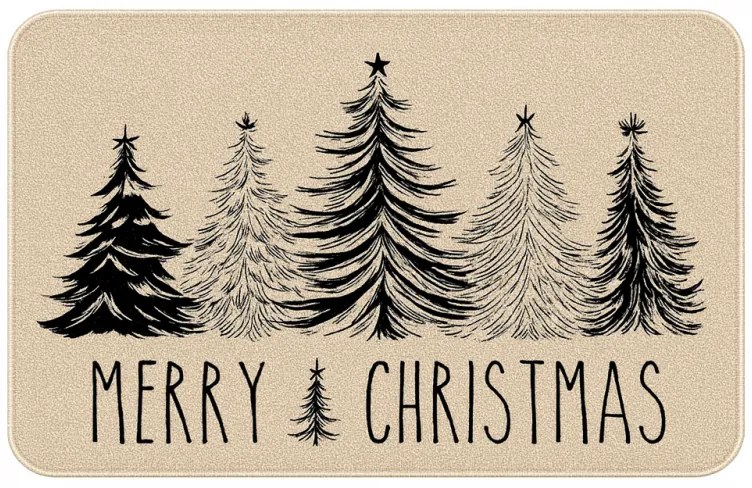Karácsonyi lábtörlő BLACK FOREST 60x90 cm, bézs