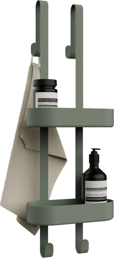 Bamodi zuhany rendszerező 2 szintes kosár fúrás nélkül zöld