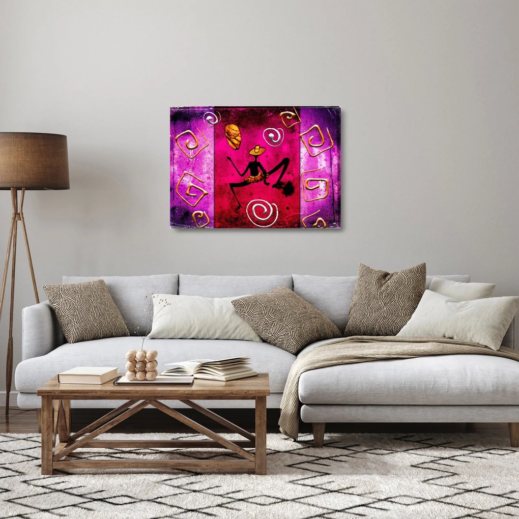 Történelmi falfestmény képe (üvegen) (70x50 cm)
