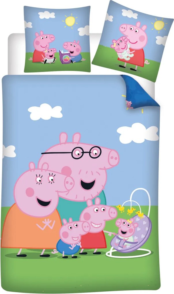 Peppa malac New Member gyerek, ovis ágyneműhuzat 100×135cm, 40×60 cm