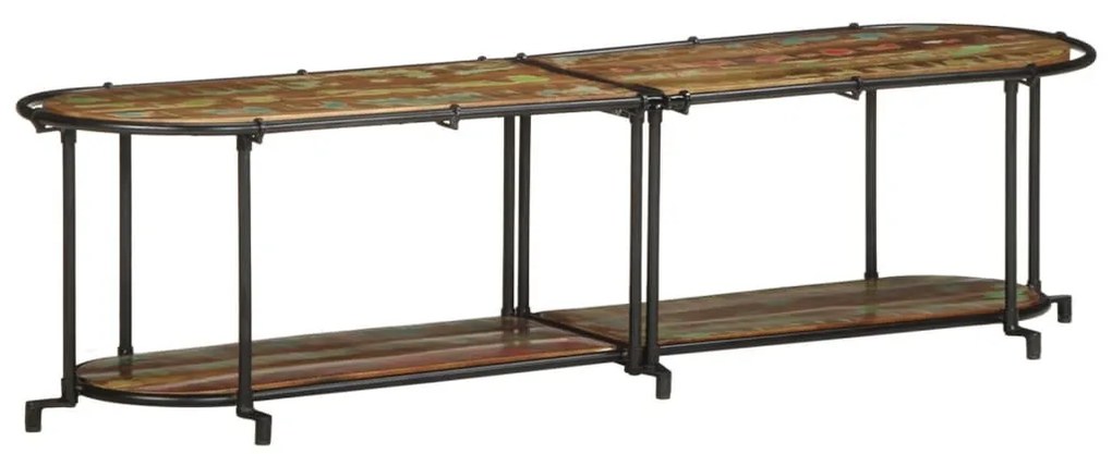 tömör újrahasznosított fa TV-szekrény 160 x 42 x 40 cm