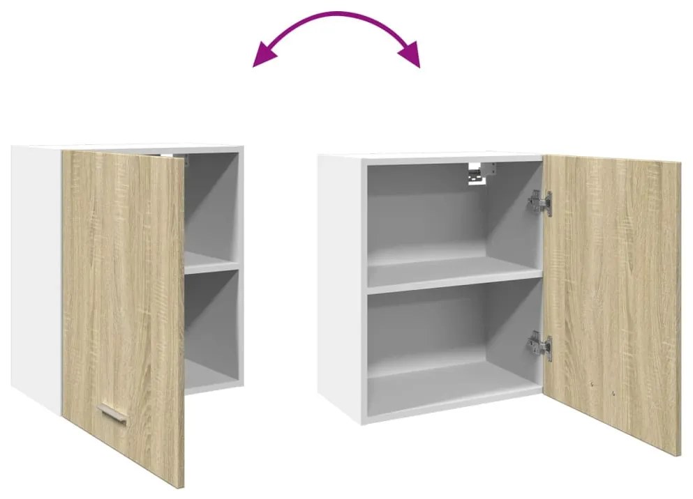 “Lyon” sonoma tölgy szerelt fa fali szekrény 50 x 31 x 60 cm