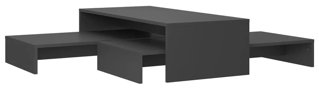 Szerelt fa rakásolható dohányzóasztalszett 100x100x26,5 cm