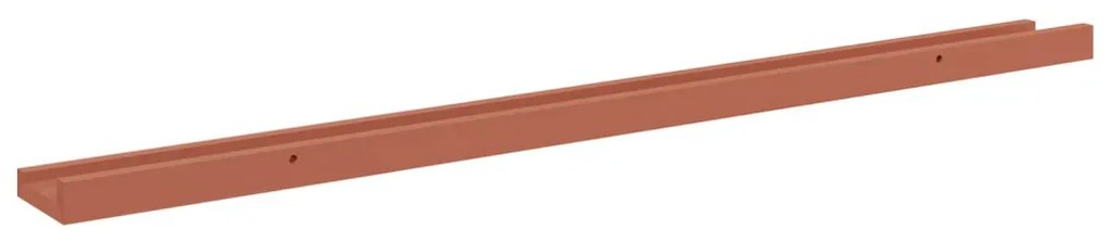 Falpolc polcokkal tárolóval 4 pcs Piros 100 x 9 x 3 cm Faanyag