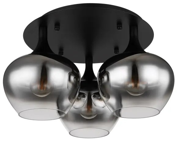Globo 15548-3D - Felületre szerelhető csillár MAXY 3xE27/40W/230V fekete
