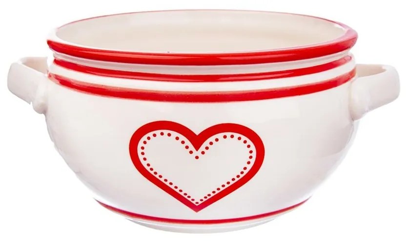 Orion Krajács Kerámia leveses tál 0,7, Szív