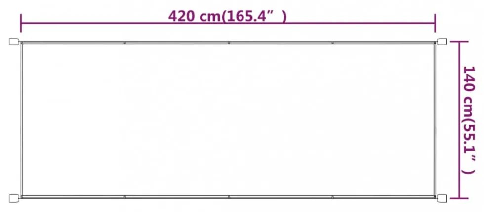 kék oxford-szövet függőleges napellenző 140x420 cm