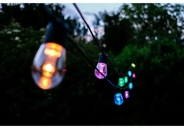 Immax NEO 07900L -LED RGB+CCT Dimmelhető lánc 15xLED/1W/230V 15m Wi-Fi Tuya IP65 + távirányító