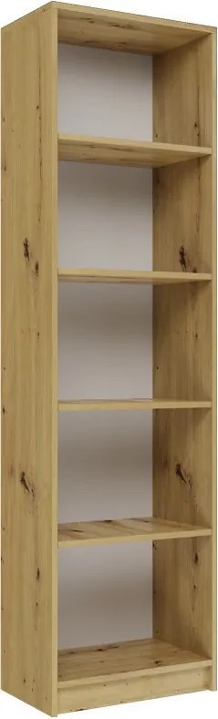 R50 polcos szekrény, könyvtartó, tölgy