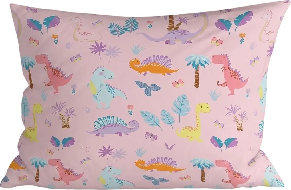Mikroszálas párnahuzat DINO ISLAND 70x90 cm, színes kivitel