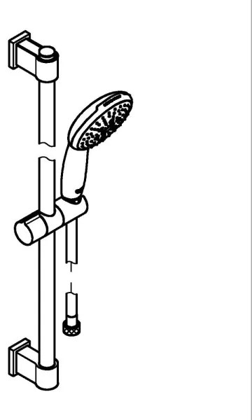 GROHE 26032001 - VITALIO START 110 zuhanyszett 600 mm fényes króm