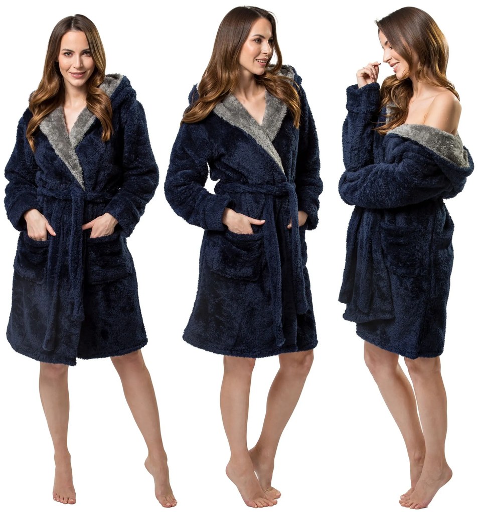fürdőköpeny Jordan Navy-Grey women M