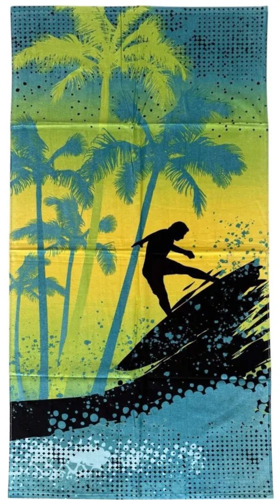 Strand fürdőlepedő FUNNY SURF 70x140 cm