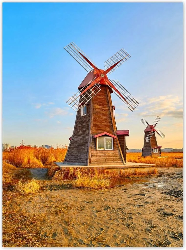 Poszterek 100x135 Fa szélmalom