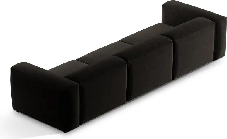 Fekete kanapé 364 cm Bergamo – Cosmopolitan Design