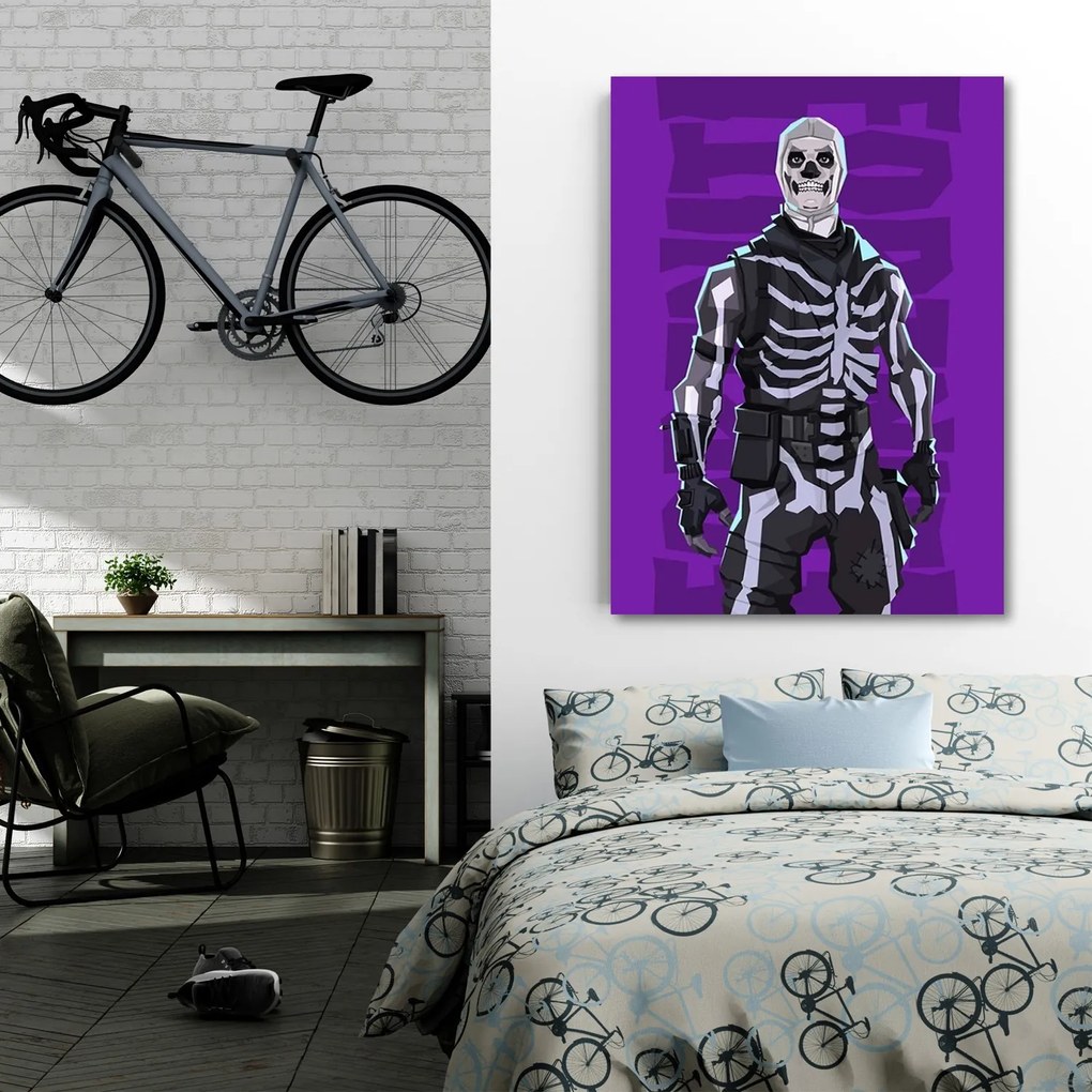 Gario Vászonkép Koponya katona fortnite - Nikita Abakumov Méret: 60 x 90 cm