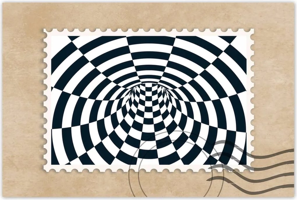 Poszterek 60x40 Absztrakt fekete-fehér