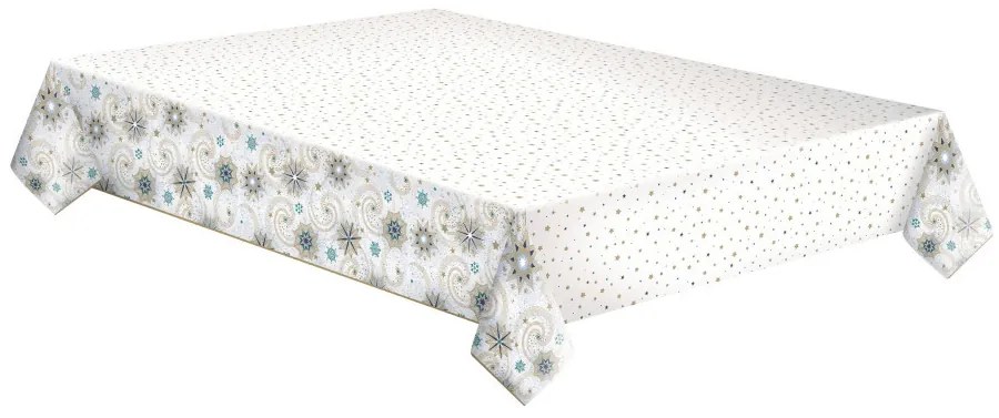 Karácsonyi Stars and Twirls papír asztalterítő 120x180 cm