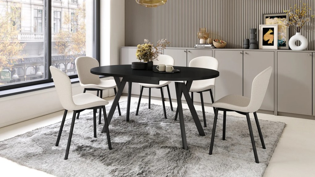 MAZZONI EXPORT FIORA Bézs (Basel 24 szövet) - MODERN LOFT KÁRPITOZOTT SZÉK NAPPALIBA/ÉTKEZŐBE
