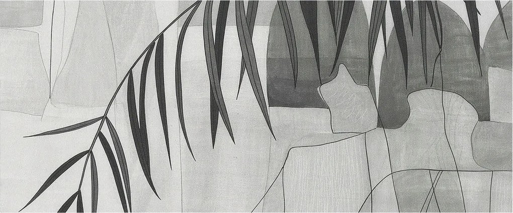 Fotótapéta Flizelin az Otthon szobájába 3D Absztrakt pálma 250x104 Ragasztó