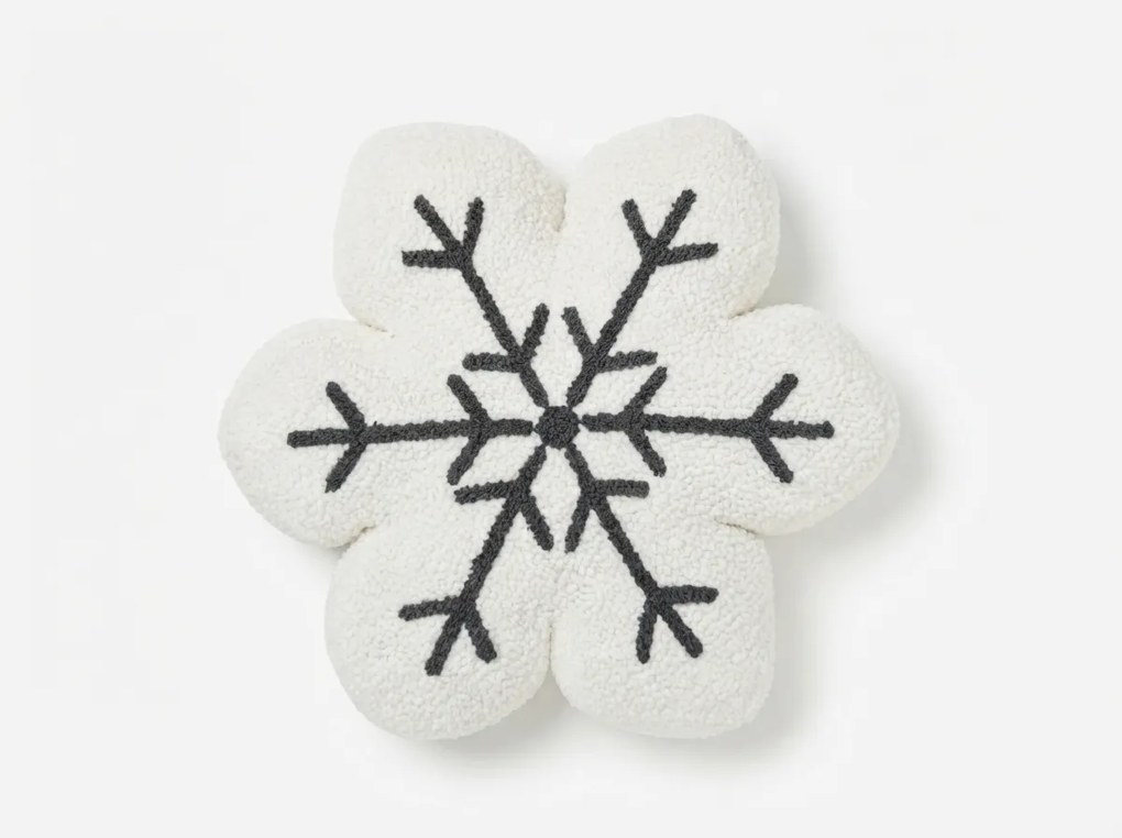Díszpárna SNOWFLAKE 35x35 cm, fehér