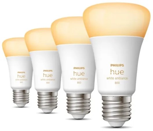 KÉSZLET 4xLED Dimmelhető izzó Philips Hue WHITE AMBIANCE E27/6W/230V 2200-6500K