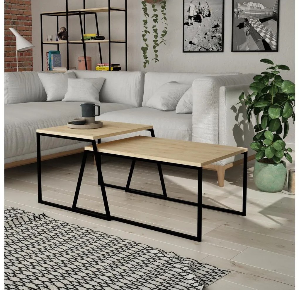 KÉSZLET 2x PAL konferenciasztal bézs/fekete