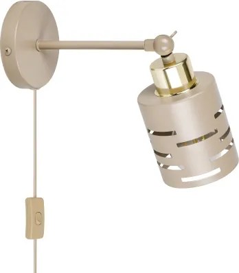 Fali spotlámpa kapcsolóval ELEN 1xE27/35W/230V bézs/arany