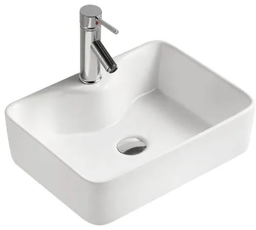 Erga Ryann, asztali mosogató 485x370x135 mm, fehér fényes, ERG-V03-YT-037-WH