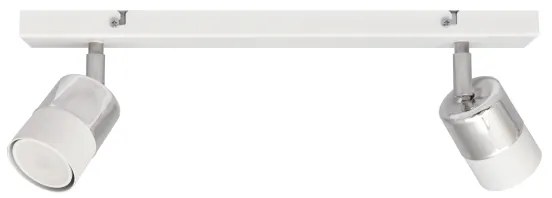 LED Spotlámpa TUBSSON 2xGU10/4,8W/230V fehér/fényes króm