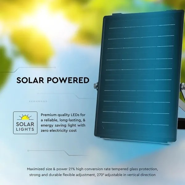 LED állítható fényerejű napelemes reflektor érzékelővel 10W 4000/6000K IP65 + DO