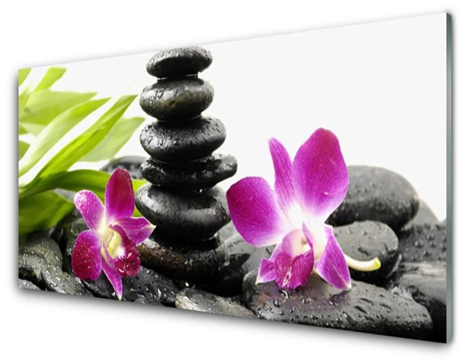Akrilkép Orchid Zen Spa Stones 140x70 cm