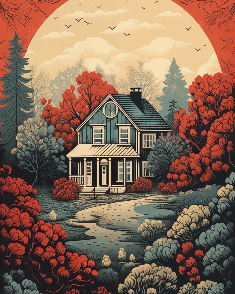 Poszter 40x50cm Rusztikus idill