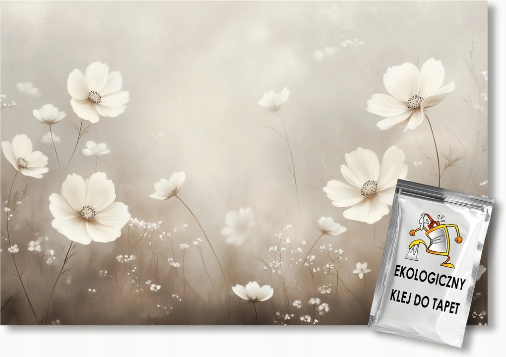 Fotótapéta Flizelina Természet Rét Kert Virágok Köd 200x140 ragasztó