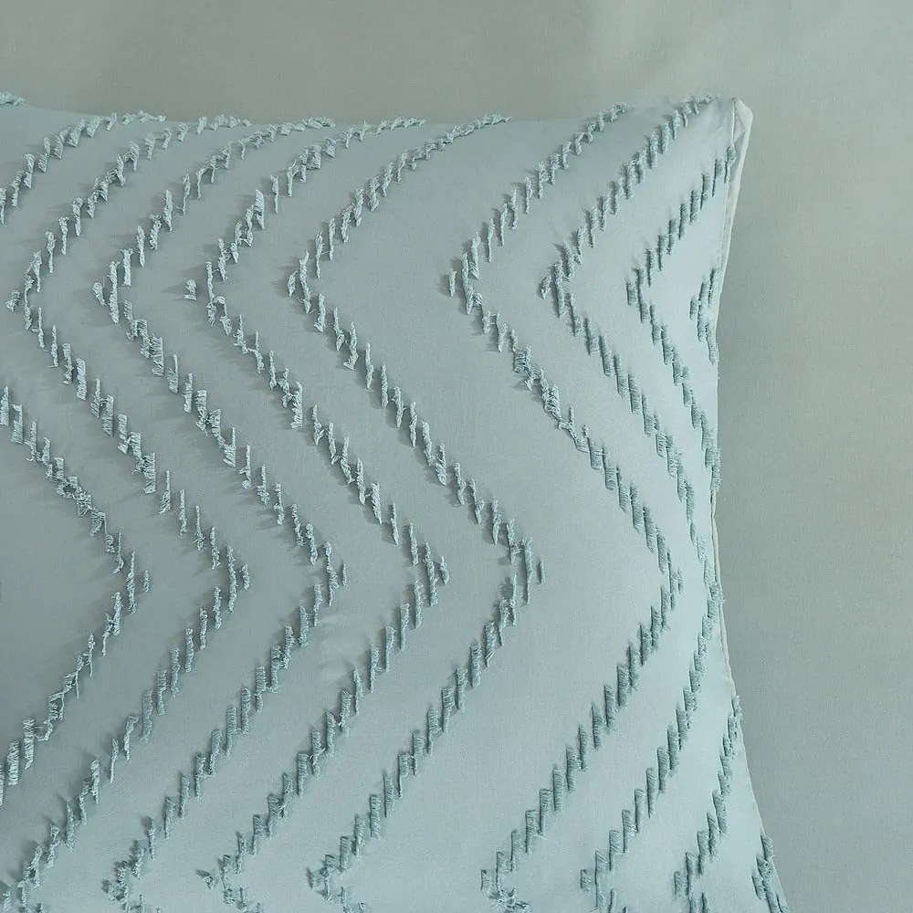 Világoszöld kétszemélyes hosszabbított mikroszálas ágyneműhuzat 200x220 cm Pure Zigzag – Good Morning