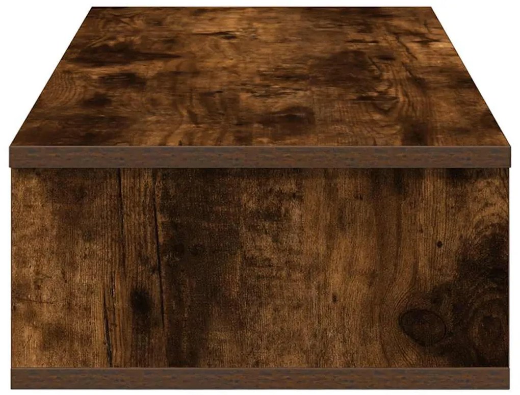 Falipolc fiókokkal füstölt tölgy 80x31x17 cm műszaki fa