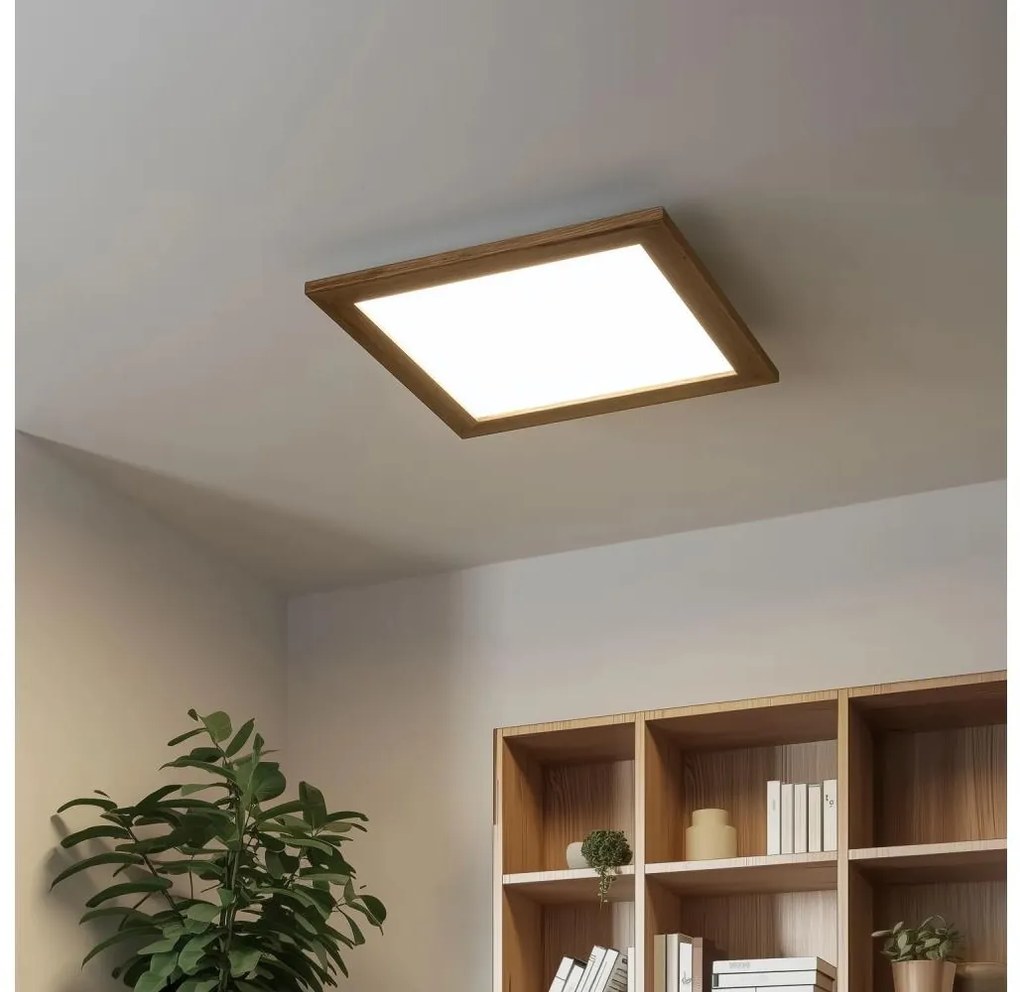 Eglo - LED mennyezeti panel POZZALLO LED/21W/230V 2700-6500K barna + távirányító