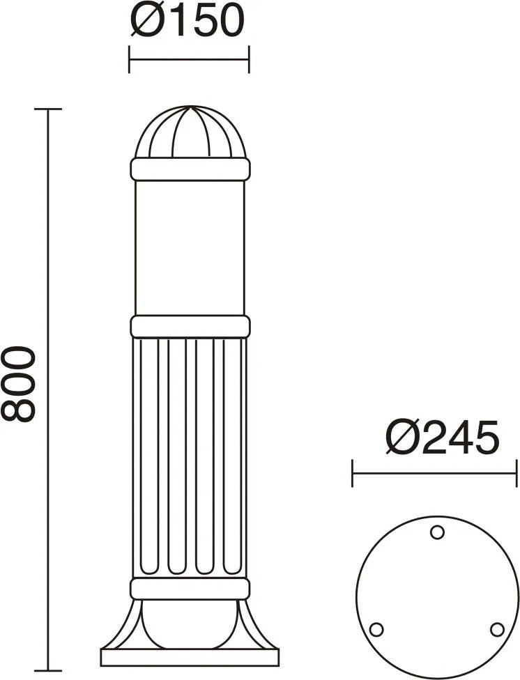 NOVOLUX 272B-G31X1A-02 SAURO Modern Kültéri Állólámpa Fehér, Fekete GX53 IP55