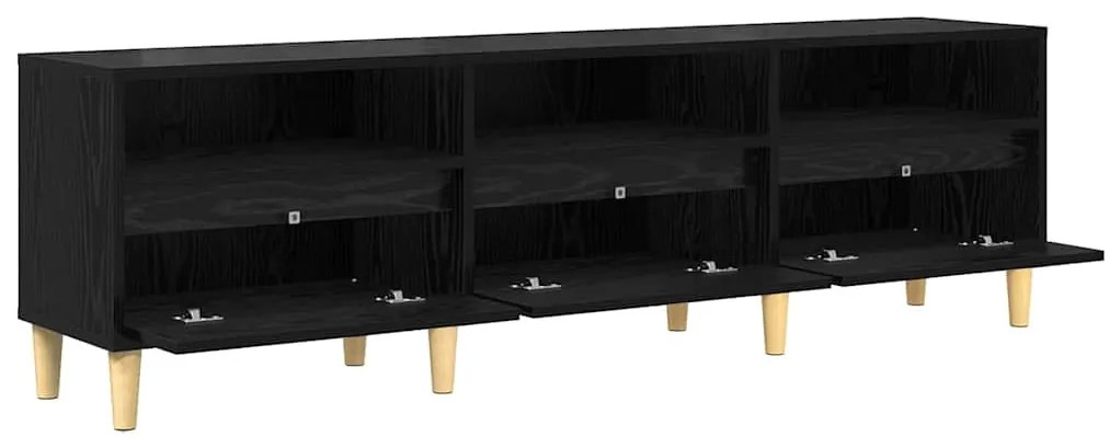 TV szekrény fiókkal Musta tammi 150 x 30 x 45 cm Faanyag