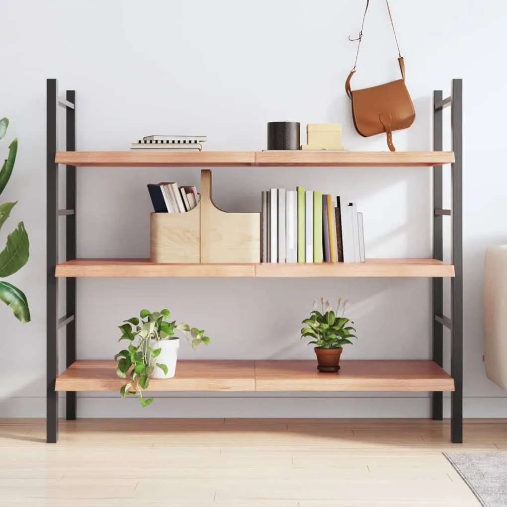 világosbarna kezelt tömör tölgyfa fali polc 140 x 60 x (2-4) cm